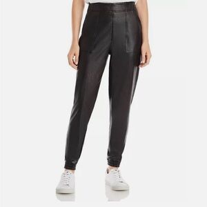 SPANX Women's Faux Leather Joggers Black XS